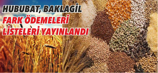 2019 Üretim Sezonu Hububat Baklagil Fark Ödemesi Desteği Askı İcmali