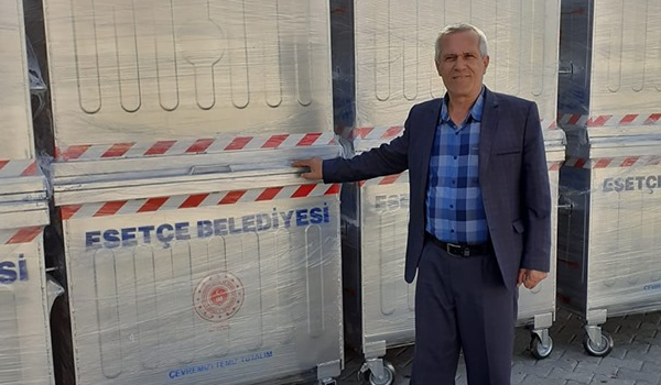 Beldemize Hibe Çöp Konteyner Geldi