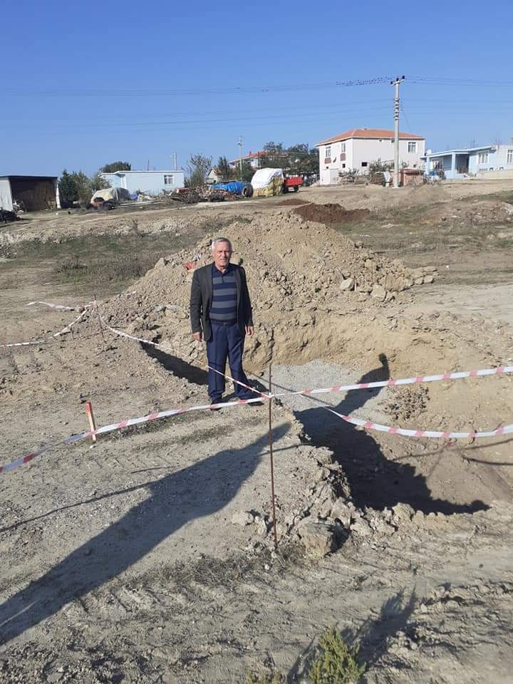 Beldemize Doğalgaz için İlk Kazma Vuruldu