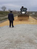 Menderes Caddesi Yol Yapımına Haftasonu da Devam Edildi.