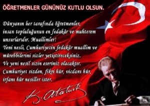 Öğretmenler Gününüz Kutlu Olsun.