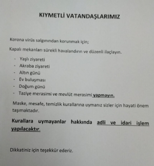Kendi ve Sevdiklerinizin Sağlığı için Kurallara Uyalım.