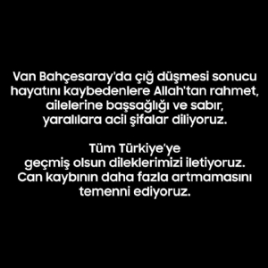 Van Bahçesaray'da Düşen Çığ Nedeniyle Taziye